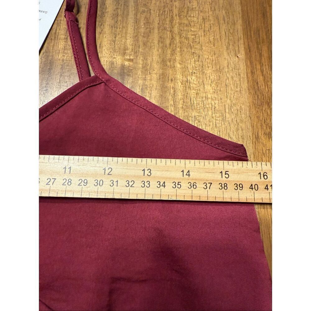 Pink Rose Women's New Dark Auburn Size Small Spaghetti Strap Cami Top - Picture 6 of 7